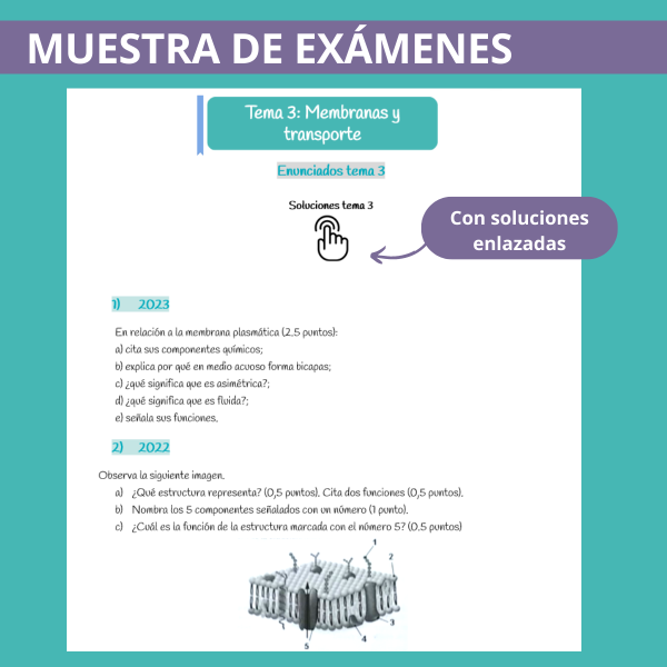 Muestra de exámenes Biología PAU + 25