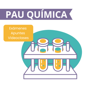 Ilustración con tubos de ensayo y líquido amarillo, representando el curso online de Química para la Selectividad PAU